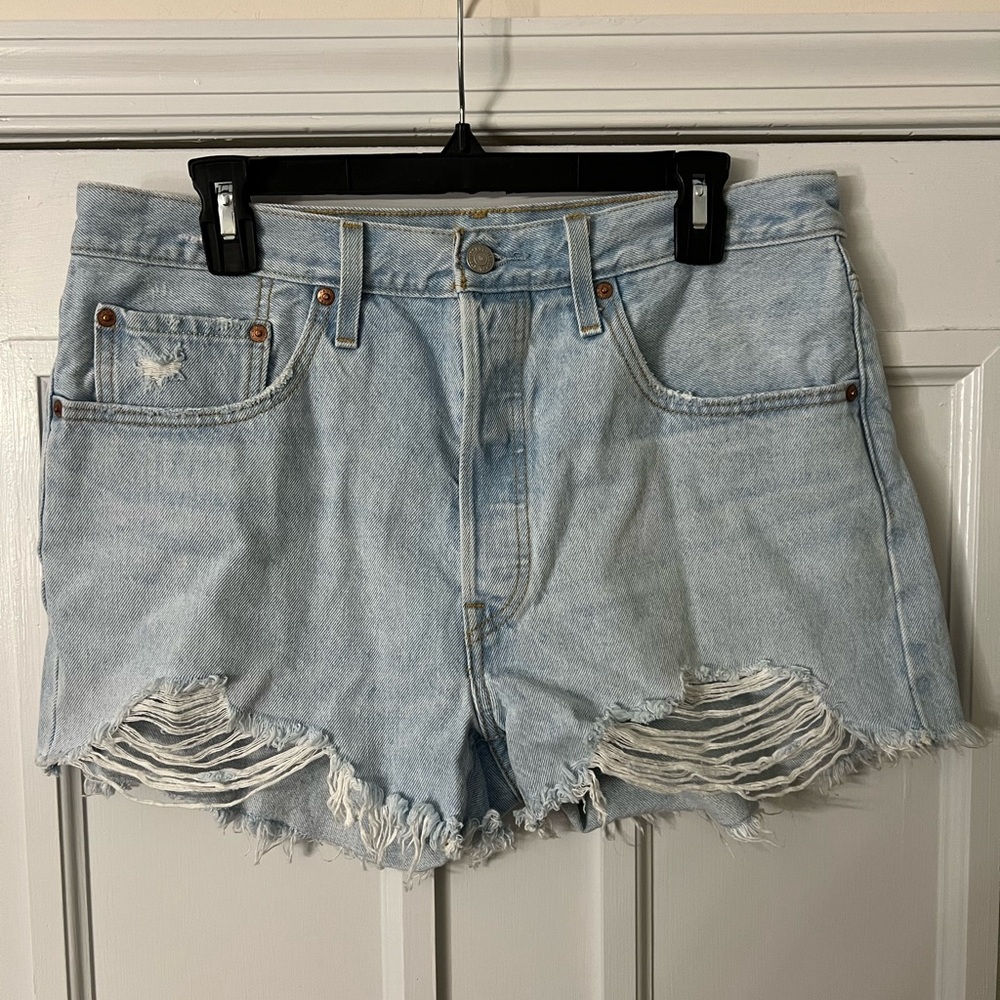 Levi 501 High Waist Denim Shorts